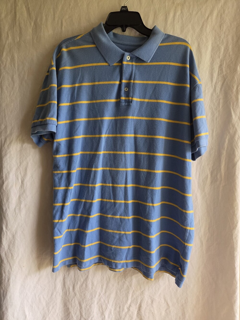 Vintage GAP Striped Cotton Polo Shirt Size XL Y2K 1990s Preppy College Sporty